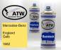 Preview: Mercedes-Benz, England Gelb, 1682: 400ml Sprühdose + 400ml Klarlack - Set, von ATW Autoteile West.